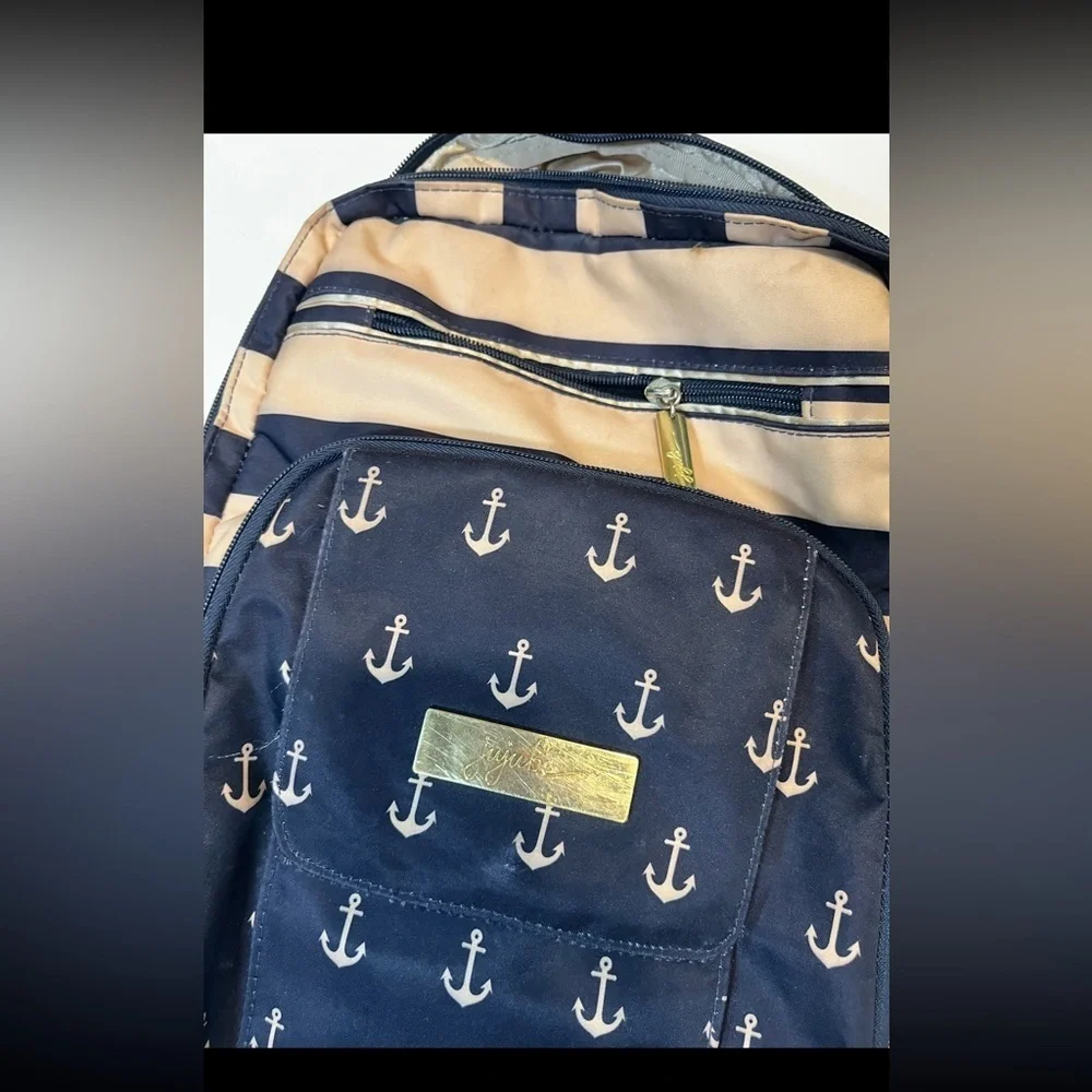 Ju-Ju-Be Legacy Be Right Back Stripe Nautical Diaper Bag Backpack
